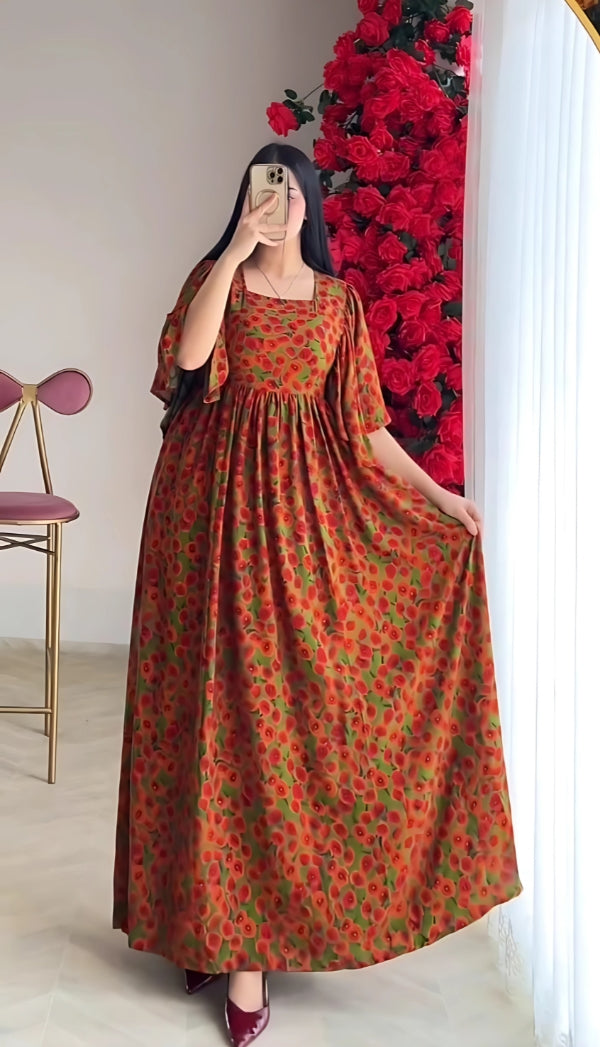 Kudbi's Kiwi Maxi western Style Gown