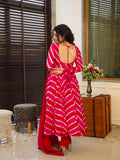 KUDBI'S LEVIO ORENGE AND RED PINK ANARKALI SUIT SET