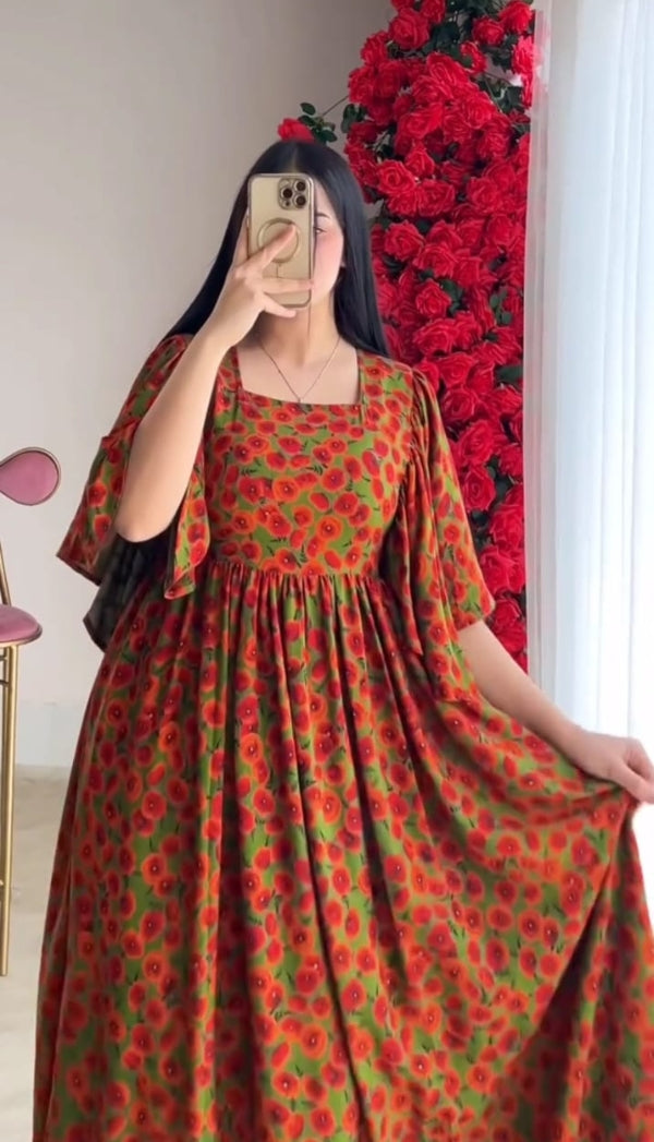 Kudbi's Kiwi Maxi western Style Gown
