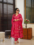 Kudbi's Minaxi Anarkali Suit With Duppata Set.