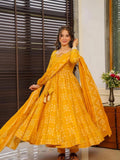 Kudbi's Minaxi Anarkali Suit With Duppata Set.