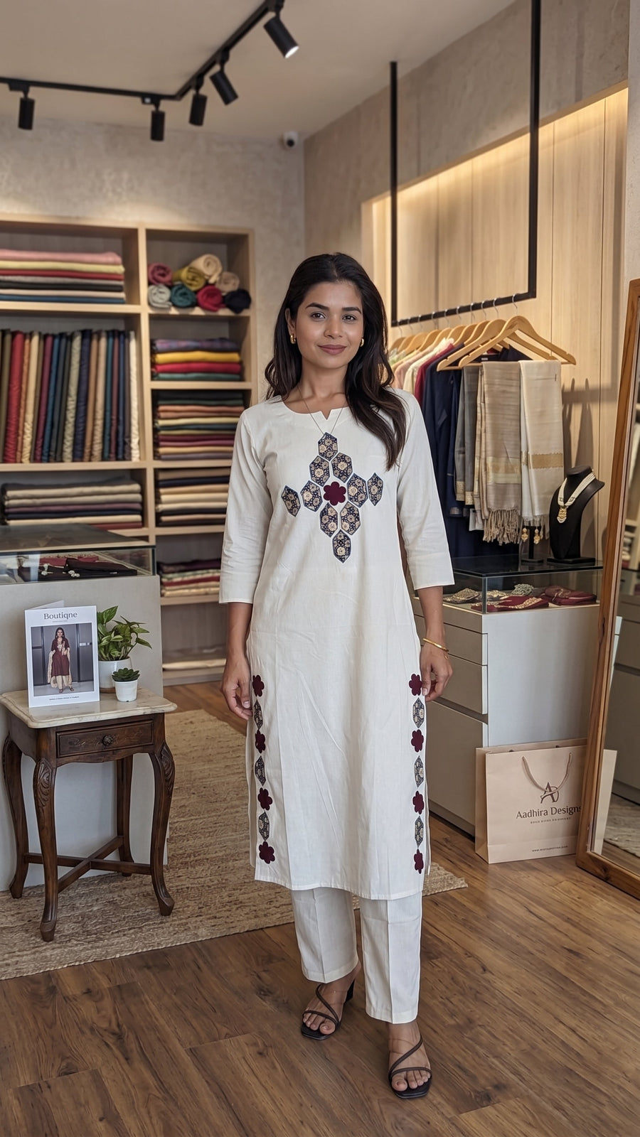 Hexa Pure Khadi Cotton Patchwork kurta set