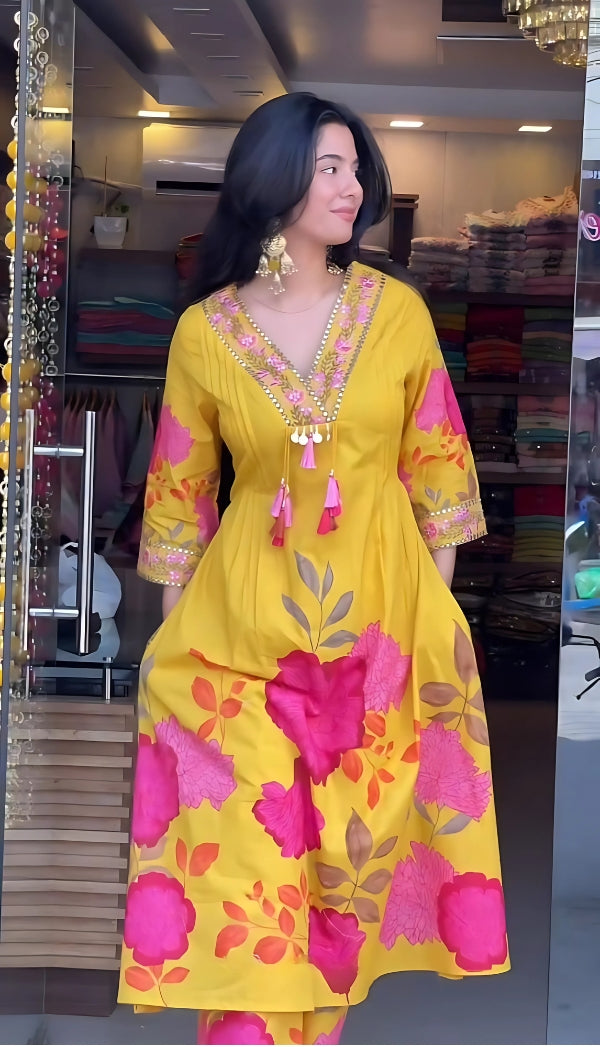 Fommi Heavy Fancy gown set with Dupatta