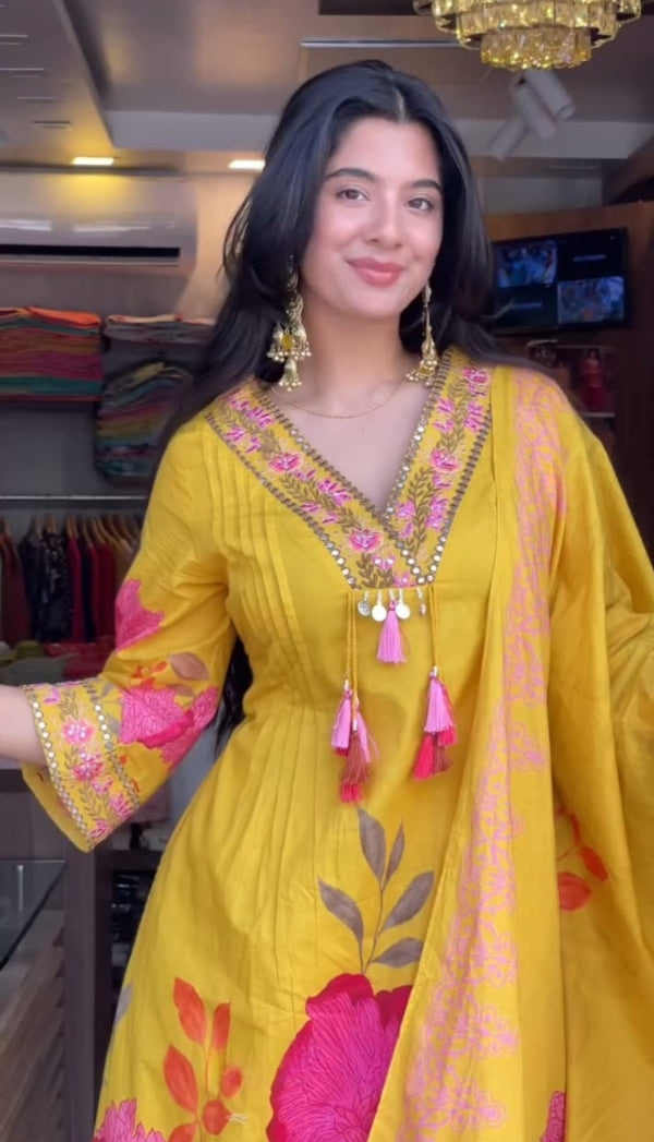 Fommi Heavy Fancy gown set with Dupatta