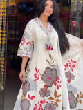 Fommi Heavy Fancy gown set with Dupatta