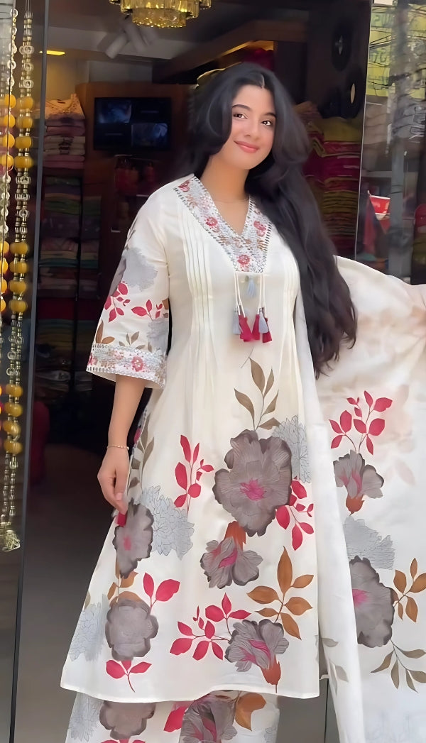 Fommi Heavy Fancy gown set with Dupatta
