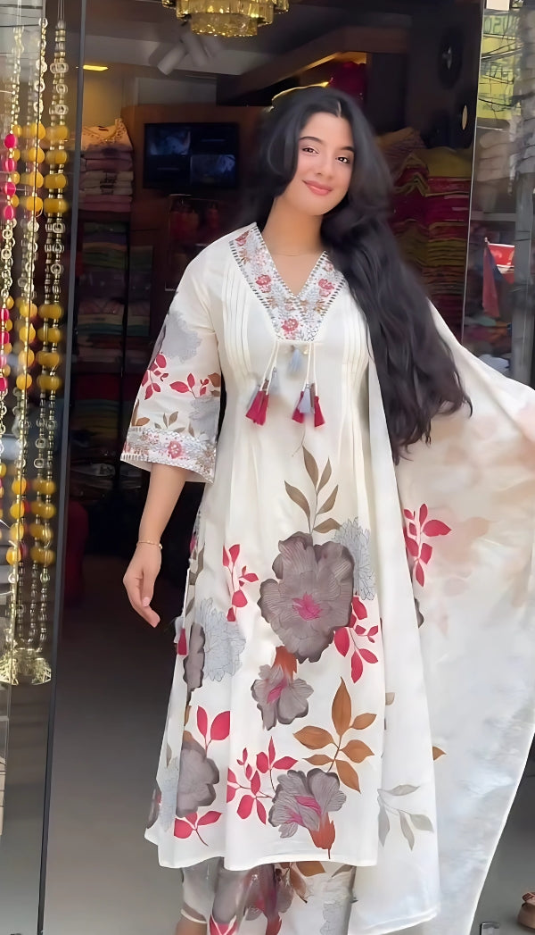 Fommi Heavy Fancy gown set with Dupatta