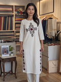 Hexa Pure Khadi Cotton Patchwork kurta set