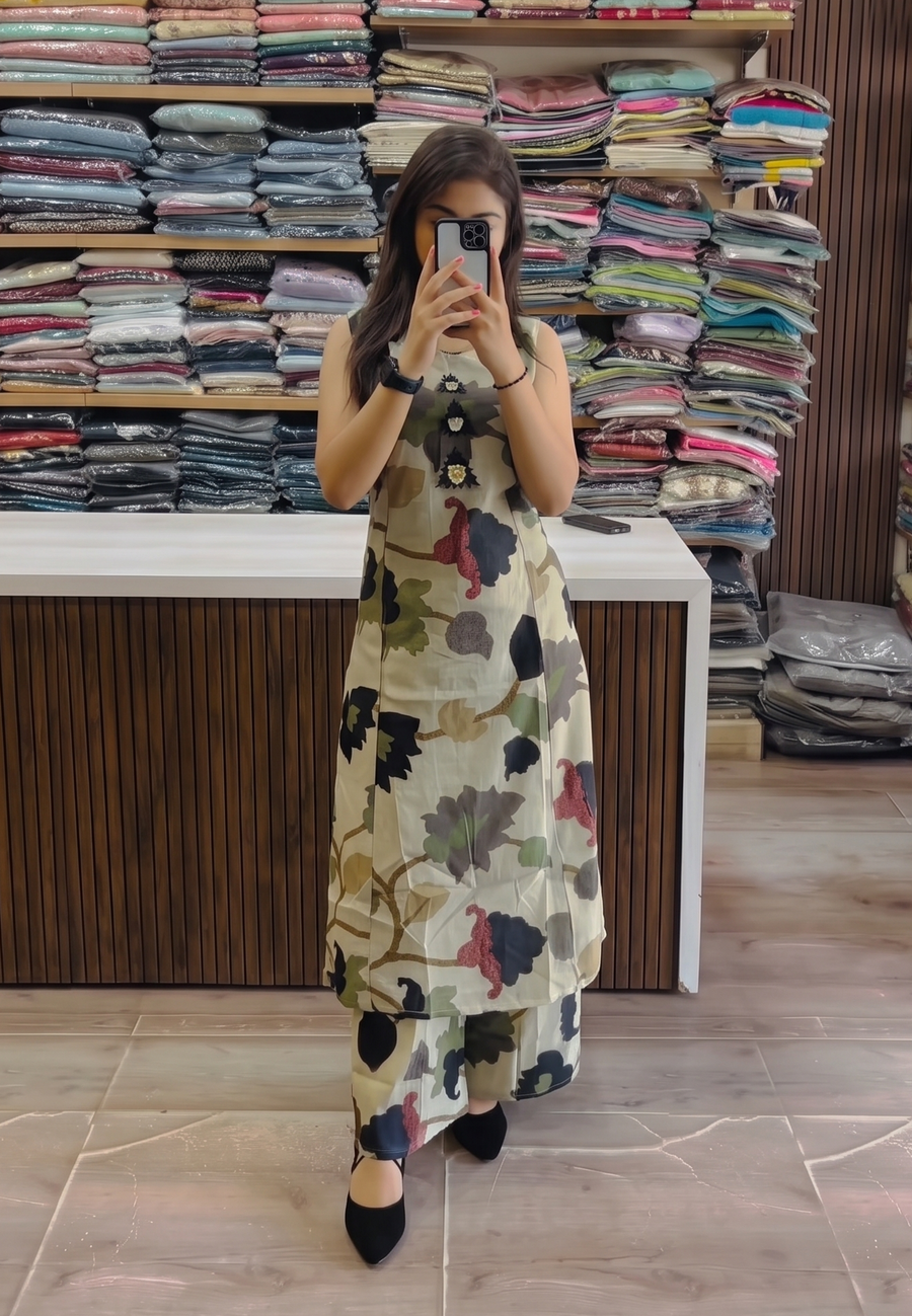 Fila fancy Kalamkari kurta set for women
