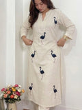 Flamingo Pure Khadi cotton coords set
