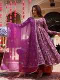 Kudbi's Lovis lavender printed anarkali gown with dupatta set