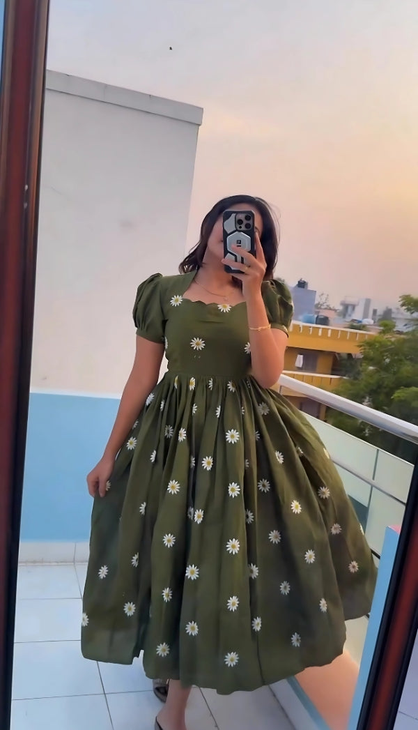 Kudbi's Sunfest Cotton Frock Style.