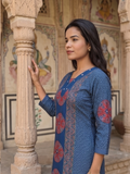 Mishri Stylish Blue Real Mirror Co-ords Set for Summer