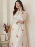 Flamingo Pure Khadi cotton coords set