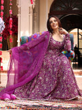 Kudbi's Lovis lavender printed anarkali gown with dupatta set