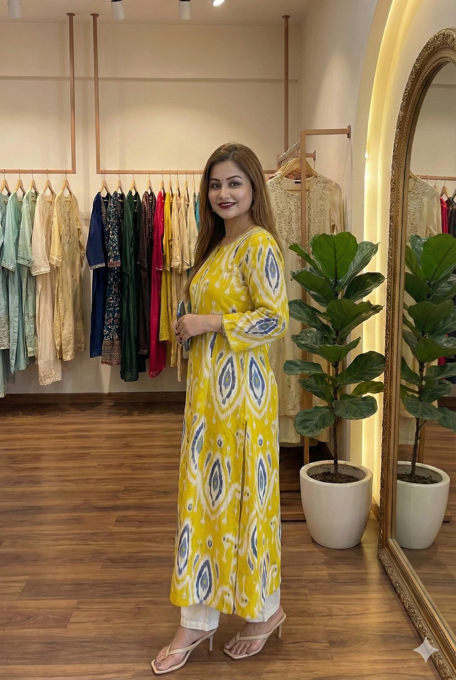 Bloom Cotton Kurta set by Designer