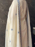 Wati Fancy Aari Embroidery Kora Cotton Grey Suit