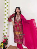 Dehlif Designer Fancy Suit Set with Dupatta
