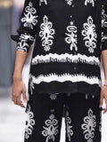 Tribal Wave Shirt Style Cotton Co-ords Set
