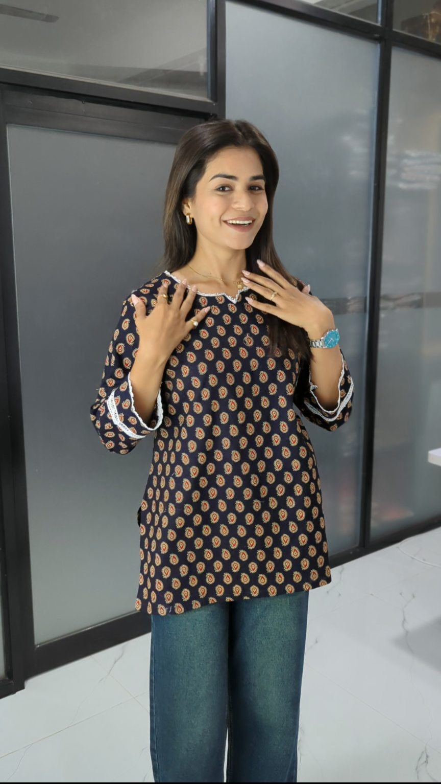 Summer Stylish Pure Cotton Short kurtis
