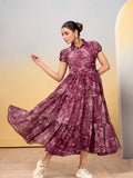 Saajida Trendy Style Collared Frock.