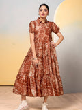 Saajida Trendy Style Collared Frock.