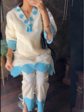 Leaf Pure Cotton Co-ords Set by Designer