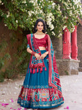 Kudbi Designer Traditional Patola Print Lehenga Choli Set with Dupatta for Women