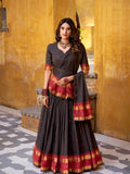 Kudbi Pure Chanderi Zari Weaving Lehenga Choli Set with Dupatta | Festive & Wedding Wear for Women