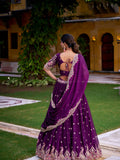 VRUSHEE Rangoli Crush Embroidered Lehenga Choli Set – Designer Festive Wear for Women