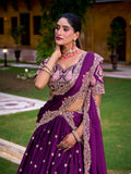 VRUSHEE Rangoli Crush Embroidered Lehenga Choli Set – Designer Festive Wear for Women