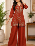 Elegant Floral Embroidered Kurta Set for Women