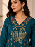 Elegant Floral Embroidered Kurta Set for Women