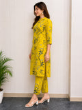 Elegant Mustard Yellow Ethnic Kurta with Pant Set