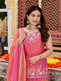 Rose Glow Embroidered kurta set with dupatta