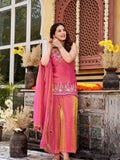 Rose Glow Embroidered kurta set with dupatta