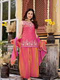 Rose Glow Embroidered kurta set with dupatta