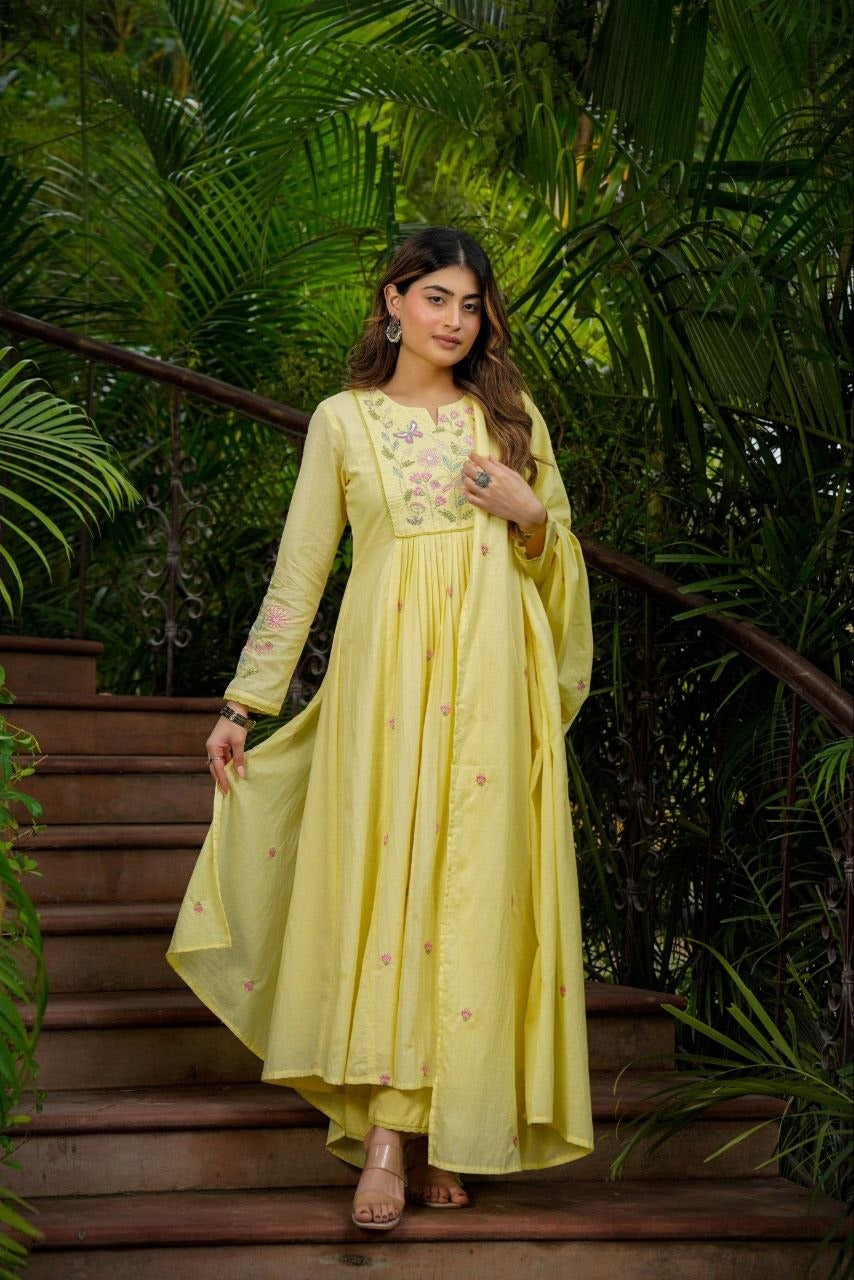 Elegant Anarkali Kurta Set with Dupatta