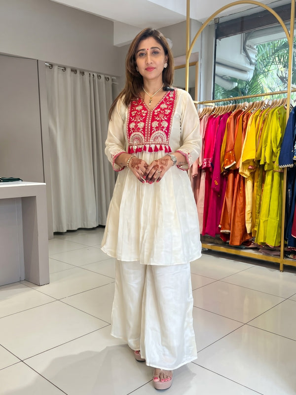 Zalak Premium Anarkali Style handwork Co-ords set