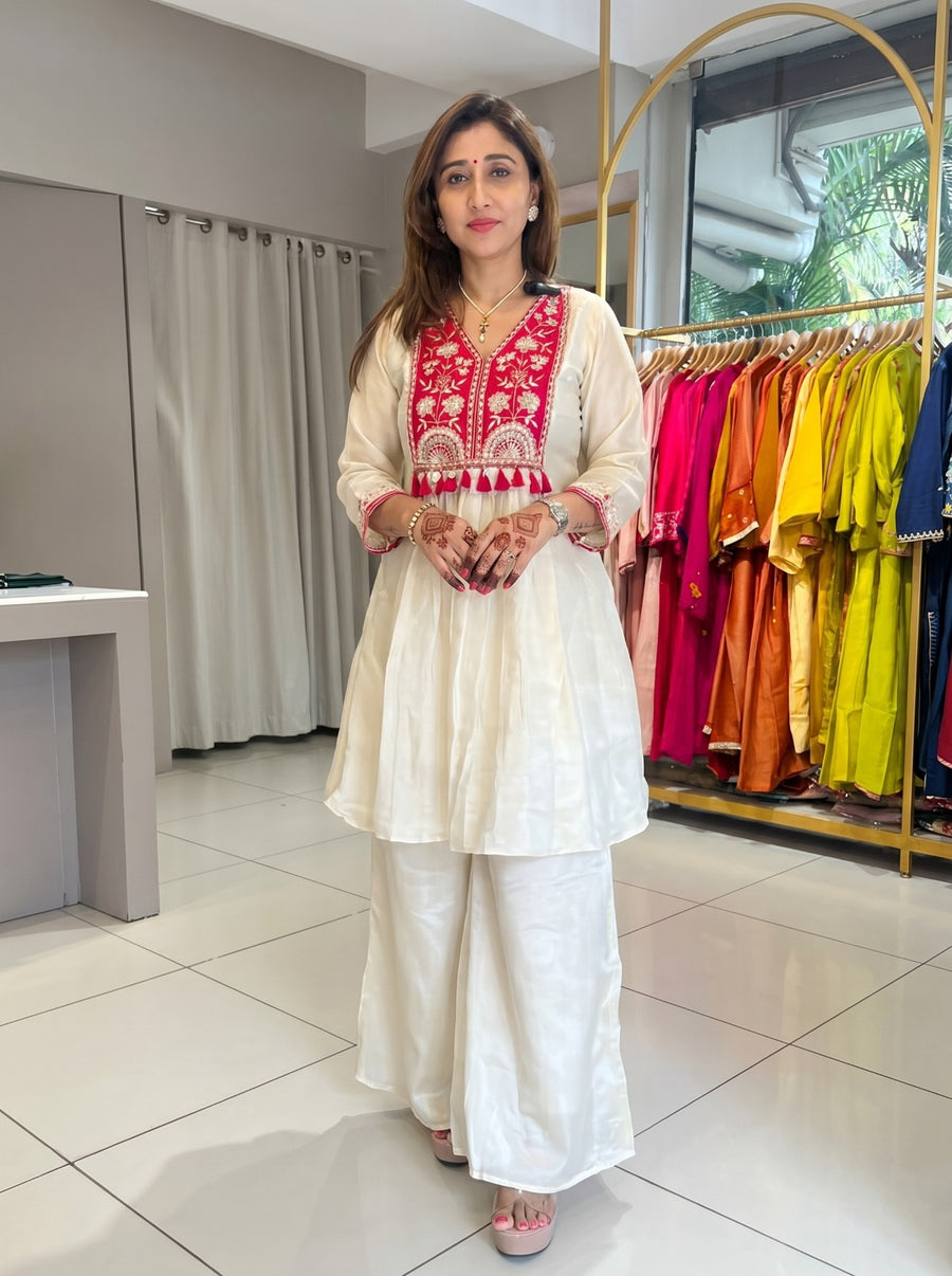 Zalak Premium Anarkali Style handwork Co-ords set