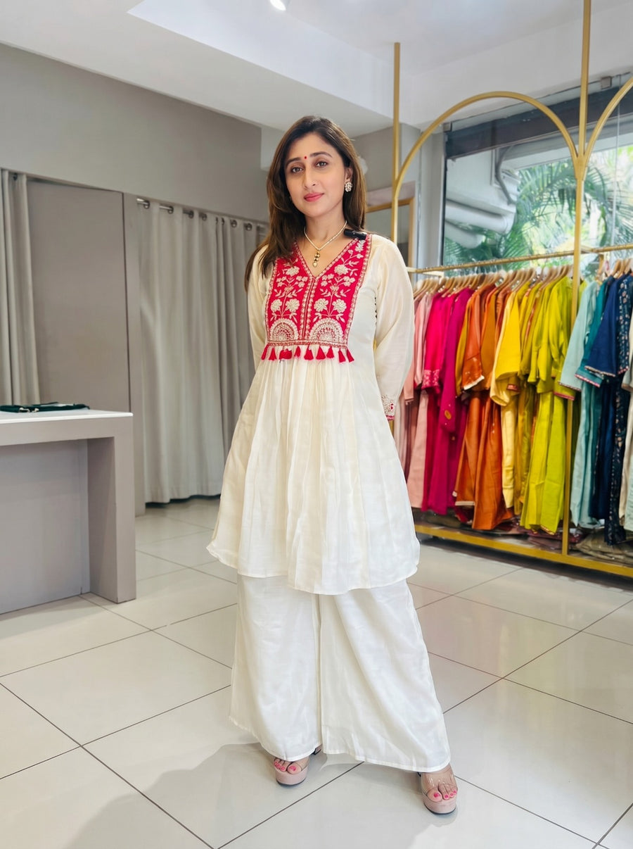 Zalak Premium Anarkali Style handwork Co-ords set
