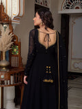 Classic Black Anarkali Gown Style Suit Set With Dupatta