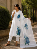 Signature printed 3 piece suit set with dupatta