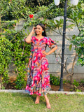 Kudbi Naytra Floral Stylish Print Gown For Women.