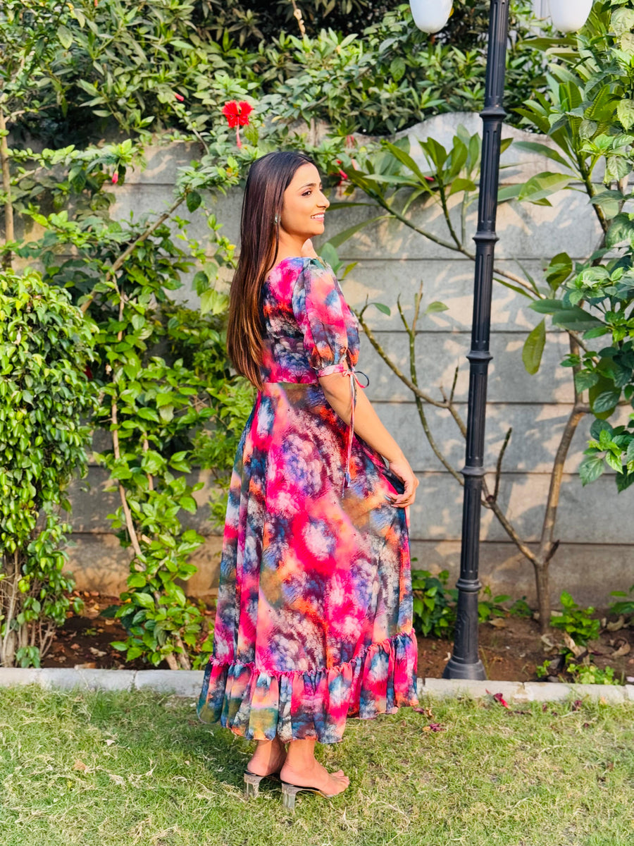 Kudbi Naytra Floral Stylish Print Gown For Women.