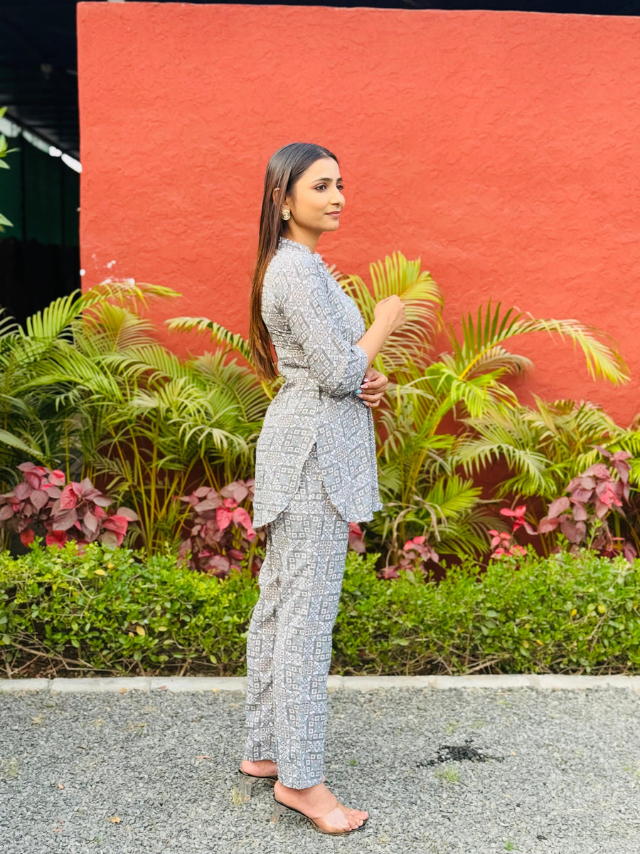 Kudbi's Sitara Fancy Printed Co-ord Set Pair For Women.