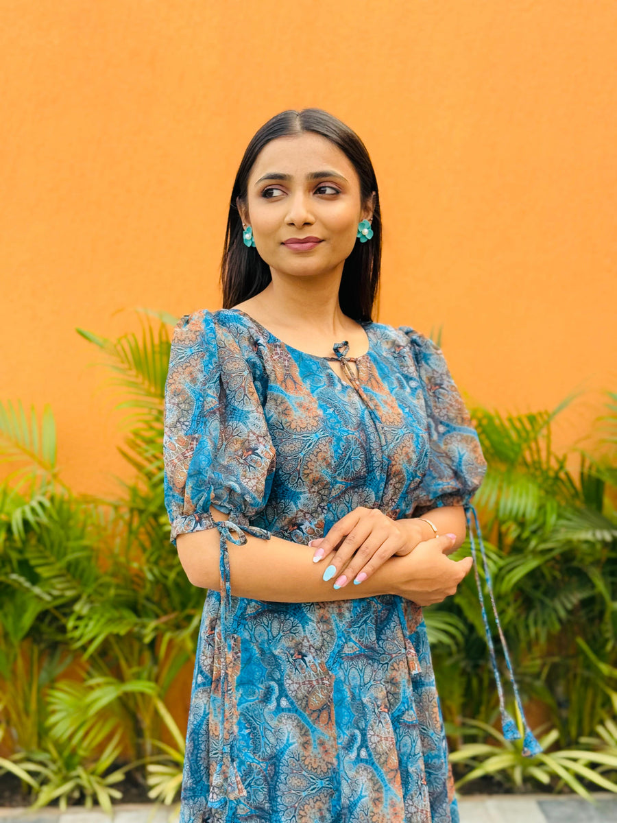 Kudbi Naytra Floral Stylish Print Gown For Women.