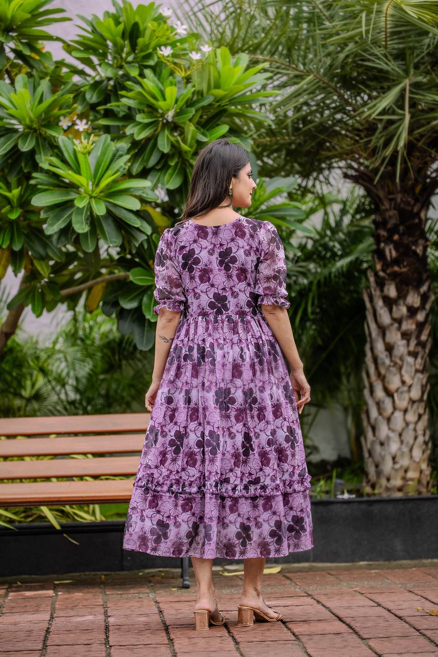 Kudbi Jiyaa Stylish Print Gown For Women.