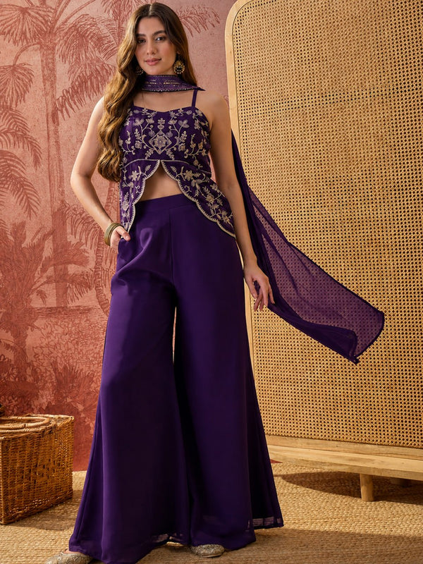 Nikki Designer Kurti with Palazzo & Dupatta