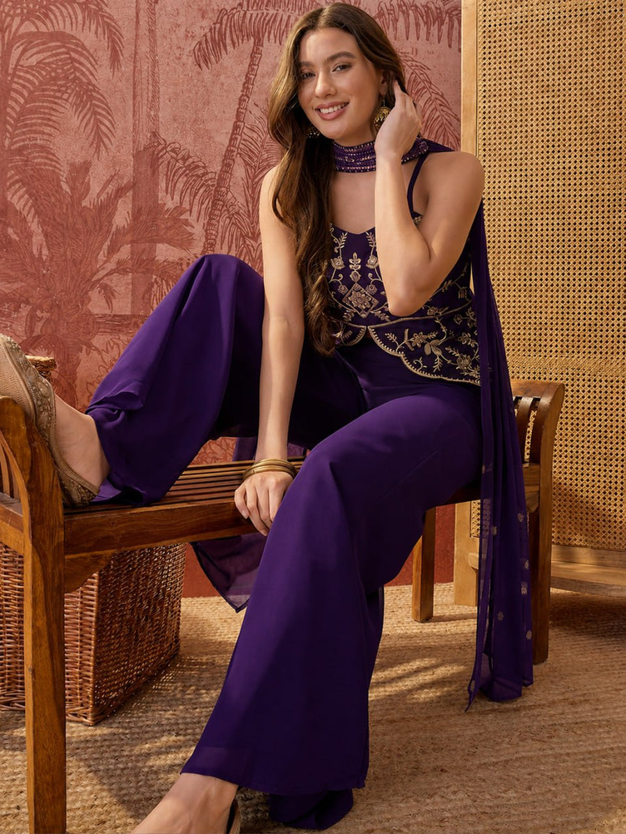 Nikki Designer Kurti with Palazzo & Dupatta